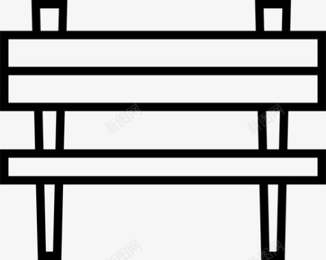 长凳座位木头图标图标