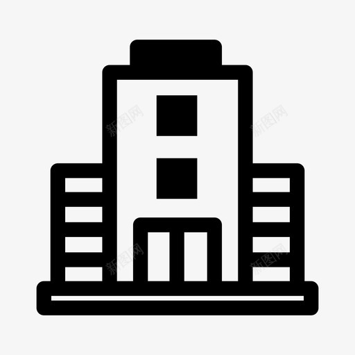 建筑酒店办公室图标svg_新图网 https://ixintu.com 办公室 塔楼 建筑 建筑物和地标填充图标集 房地产 酒店