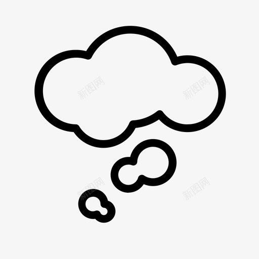 思考云图标svg_新图网 https://ixintu.com 云 开发 思考 数字开发和设计 梦想 设计