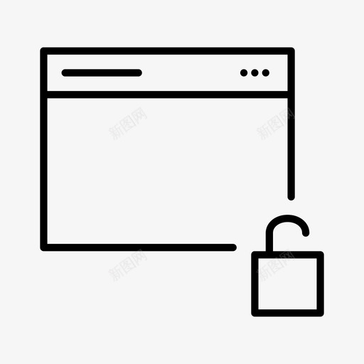 解锁浏览器互联网打开图标svg_新图网 https://ixintu.com 互联网 打开 挂锁 浏览器精简 解锁浏览器