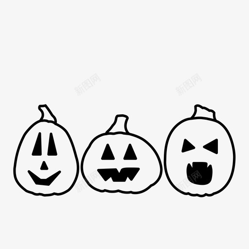 jackolanterns杰克o灯笼秋天图标svg_新图网 https://ixintu.com jackolanterns 万圣节 南瓜 杰克o灯笼 秋天 脸 装饰