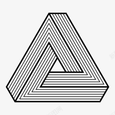 彭罗斯三角无尽的不可能的图标图标