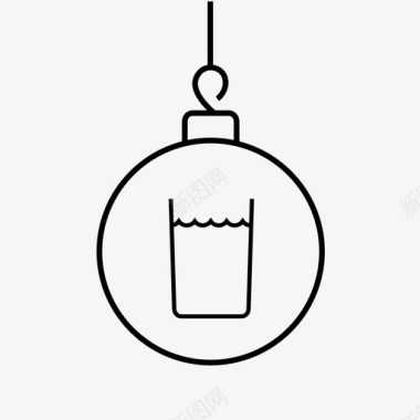 水饰品圣诞咖啡师圣诞饰品图标图标