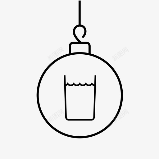 水饰品圣诞咖啡师圣诞饰品图标svg_新图网 https://ixintu.com 咖啡师圣诞节 圣诞咖啡师 圣诞饰品 水玻璃 水饰品 玻璃