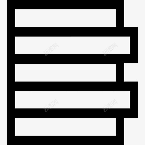 左对齐五个矩形轮廓符号界面仪表板图标svg_新图网 https://ixintu.com 仪表板 左对齐五个矩形轮廓符号 界面