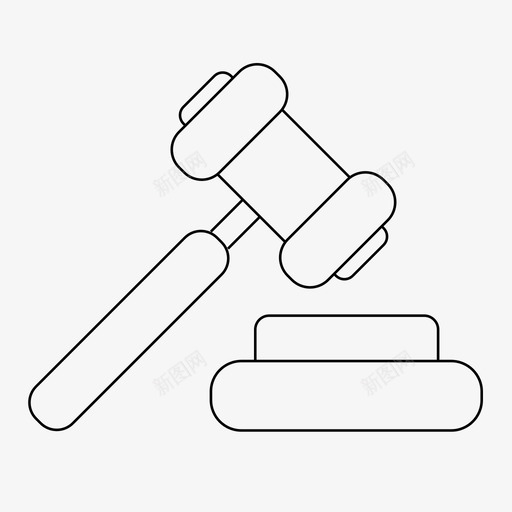 木槌法庭锤子图标svg_新图网 https://ixintu.com 木槌 法官 法庭 法律 锤子