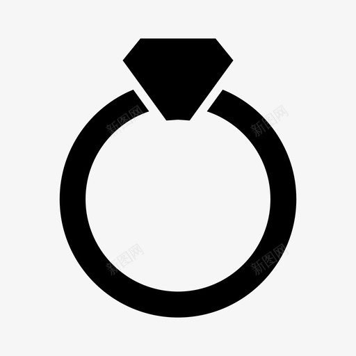 戒指配件钻石图标svg_新图网 https://ixintu.com jewerly marry 女士 戒指 配件 钻石