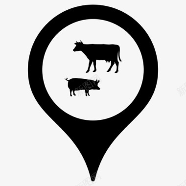 牲畜动物农场图标图标