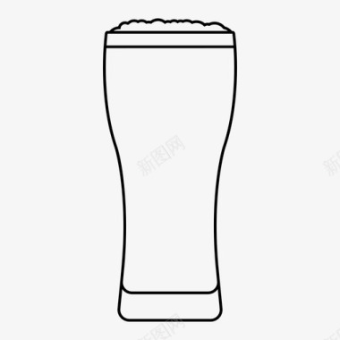 啤酒杯酒精皮尔斯纳图标图标