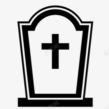 墓碑死亡恐惧图标图标