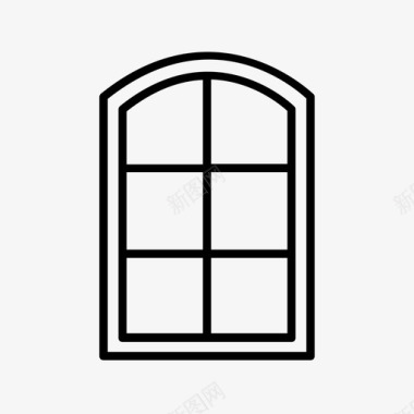 扫头窗眉窗维多利亚式窗图标图标