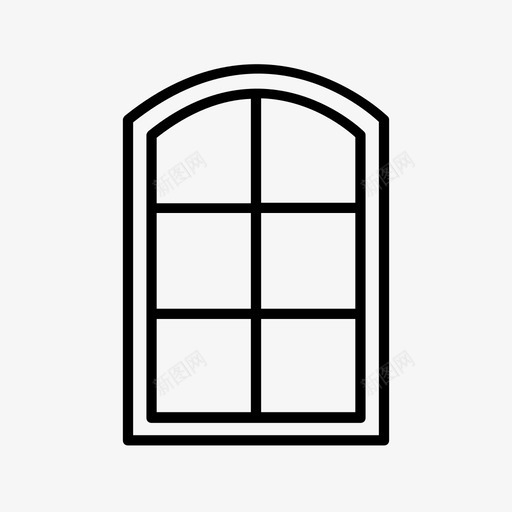 扫头窗眉窗维多利亚式窗图标svg_新图网 https://ixintu.com 扫头窗 扫窗 眉窗 窗 维多利亚式窗