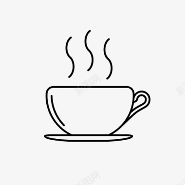 蒸杯碟咖啡馆咖啡杯图标图标