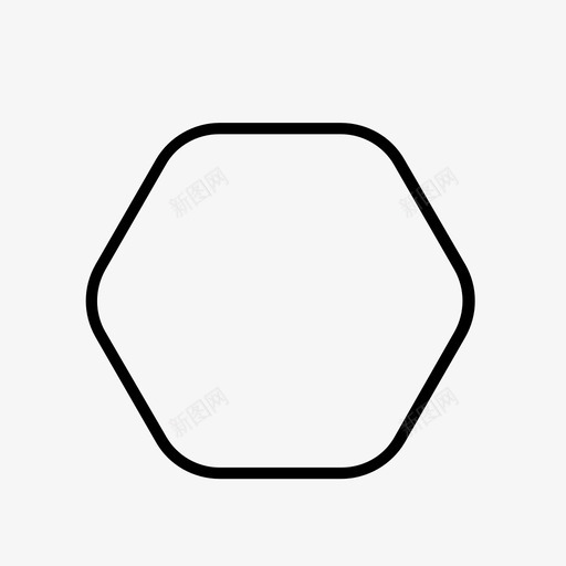 六边形几何形状圆形六边形图标svg_新图网 https://ixintu.com 六边形 几何形状 圆形六边形 形状