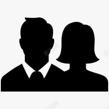 男人和女人夫妻人物图标图标