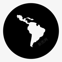 拉丁美洲地图拉丁美洲大陆地图图标高清图片