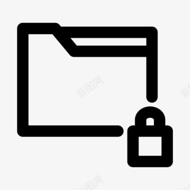 锁定文件夹打开挂锁图标图标