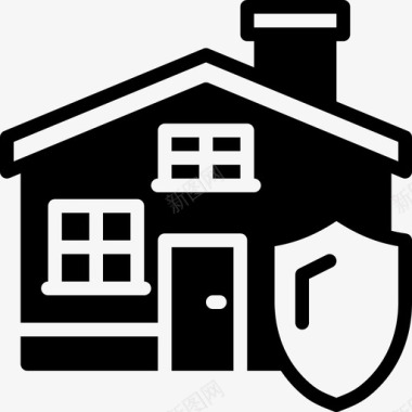 房屋保险保护安全图标图标