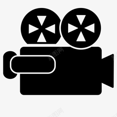 胶卷机电影院录像机图标图标