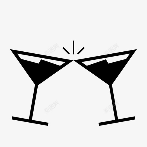 干杯酒饮料图标svg_新图网 https://ixintu.com 干杯 酒 食品饮料 饮料 马提尼 鸡尾酒