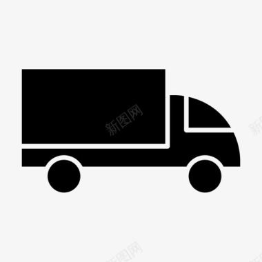 送货车包裹运输图标图标