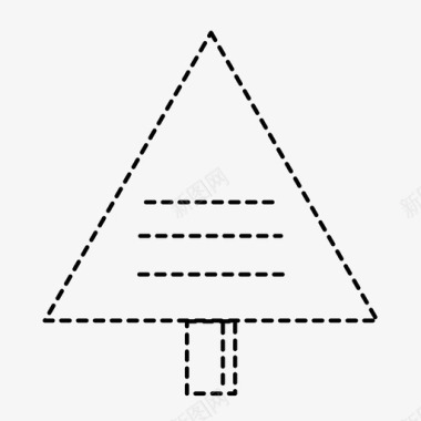三角树自然户外图标图标