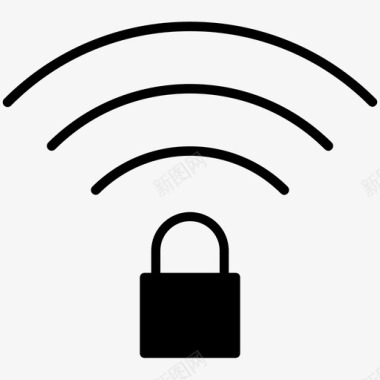 安全连接锁定wifi图标图标