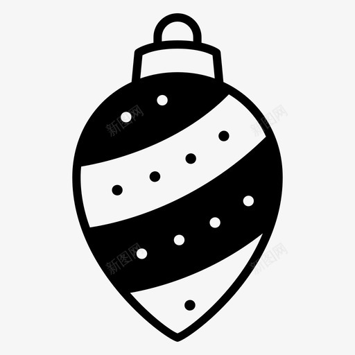 条纹饰品圣诞装饰图标svg_新图网 https://ixintu.com 圣诞 圣诞树 圣诞饰品 条纹饰品 装饰
