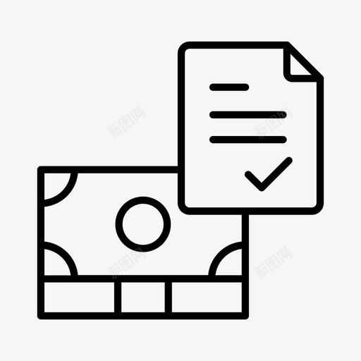 现金协议债券图标svg_新图网 https://ixintu.com 债券 协议 合同 收款07 现金 钱