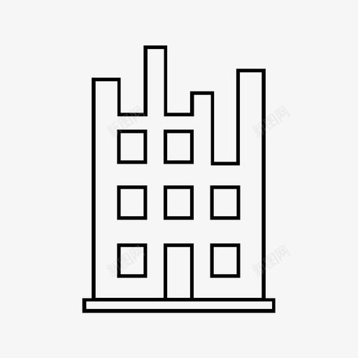在建建筑房屋图标svg_新图网 https://ixintu.com 在建 城市建筑 建筑 房屋 重建