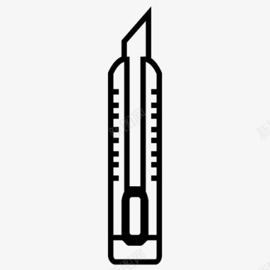 刀片切割纸张图标图标