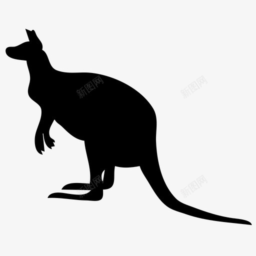 袋鼠澳大利亚内陆图标svg_新图网 https://ixintu.com 内陆 澳大利亚 袋鼠 袋鼠轮廓 袋鼠黑色