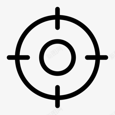 十字准星球门枪图标图标