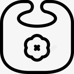 幼儿花花系列图标围兜服装围裙图标高清图片