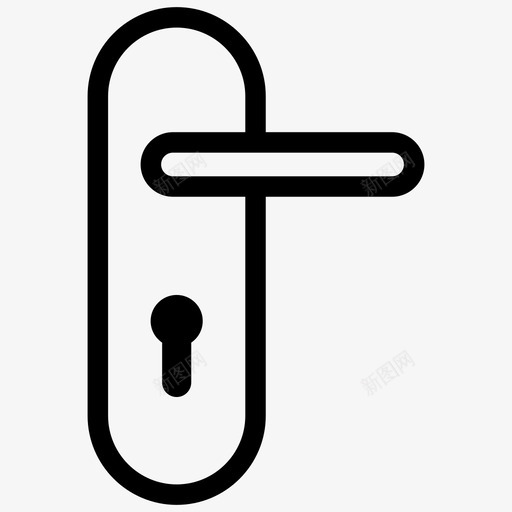 门锁门把手家具图标svg_新图网 https://ixintu.com 家具 带锁 门把手 门锁