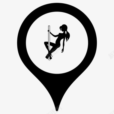 脱衣舞俱乐部地图标记地图指针图标