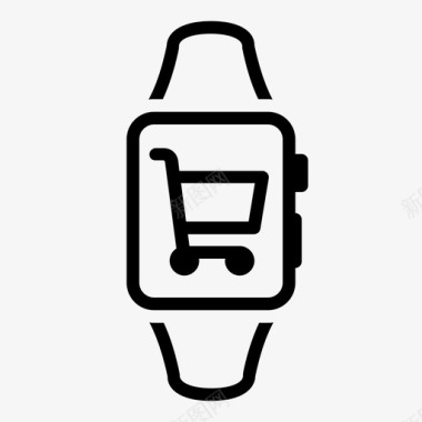 智能手表在线购买电子商务图标图标