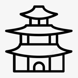 中国建筑标志亚洲寺庙中国中国建筑图标高清图片