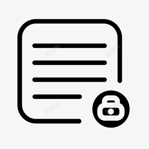 文件安全电子纸锁图标svg_新图网 https://ixintu.com 文件安全 电子纸 锁 页面