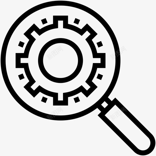 搜索设置齿轮放大镜图标svg_新图网 https://ixintu.com 启动和开发线图标 搜索 搜索设置 放大镜 齿轮