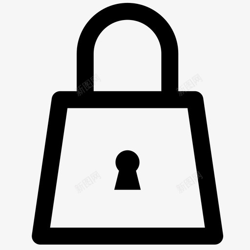 锁钥匙孔挂锁图标svg_新图网 https://ixintu.com 安全 挂锁 钥匙孔 锁