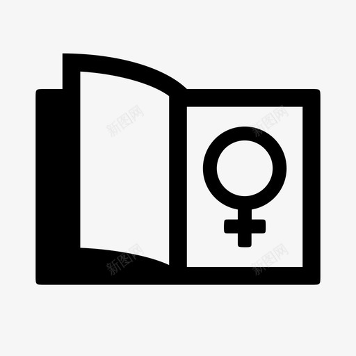 女性杂志书籍宣传册图标svg_新图网 https://ixintu.com 书籍 女性 女性杂志 宣传册