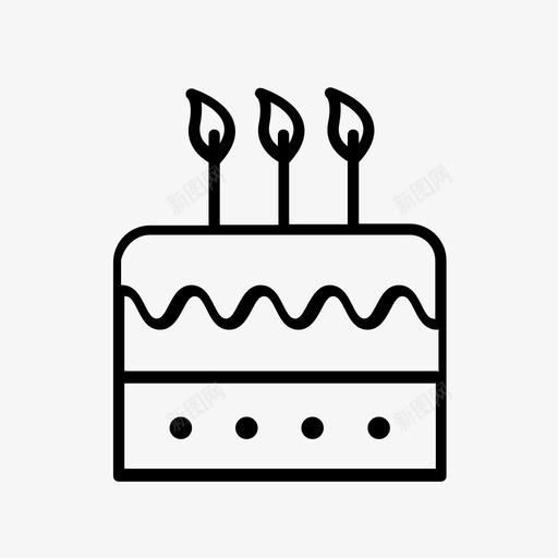 生日蛋糕蛋糕装饰派对图标svg_新图网 https://ixintu.com 派对 生日蛋糕 蛋糕装饰