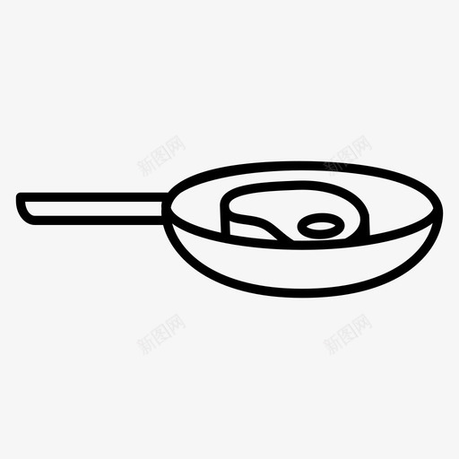 煎锅烹饪厨房图标svg_新图网 https://ixintu.com 厨房 概要收藏 烹饪 煎牛排 煎锅 牛排