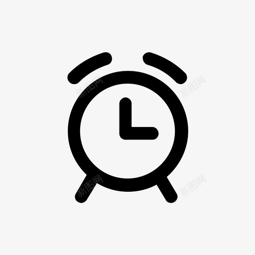 闹钟时间钟表图标svg_新图网 https://ixintu.com 家具 时间 钟表 闹钟