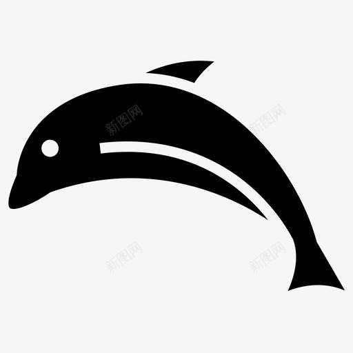 海豚动物鳍图标svg_新图网 https://ixintu.com 动物 海 海豚 鳍