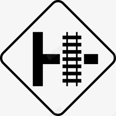 铁路交叉口上方道路图标图标