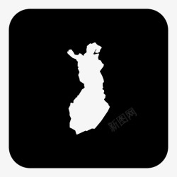 芬兰地图芬兰国家芬兰语图标高清图片