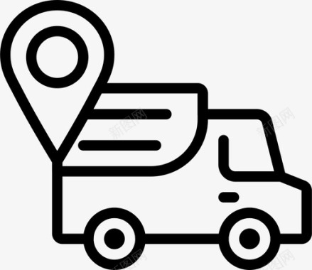 交货地点地图销装运图标图标