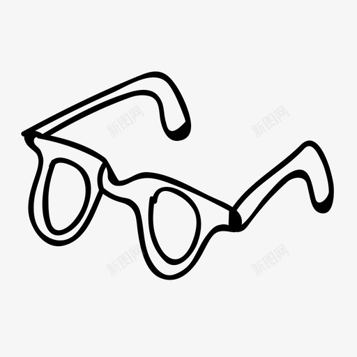 眼镜时尚复古图标svg_新图网 https://ixintu.com 复古 太阳镜 手绘网络图标 时尚 眼镜